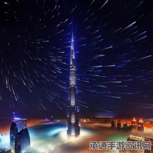 震撼瞬间，迪拜塔遭遇闪电袭击 高清现场直击