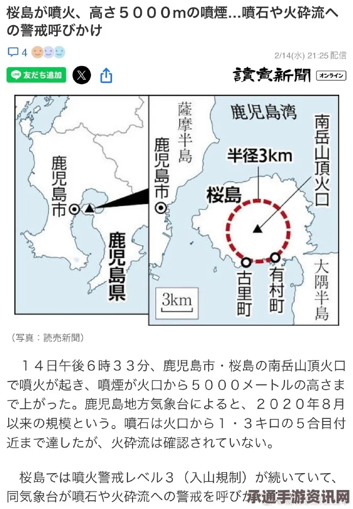 日本鹿儿岛樱岛火山喷发，应对挑战的技巧方法及其影响分析（图）