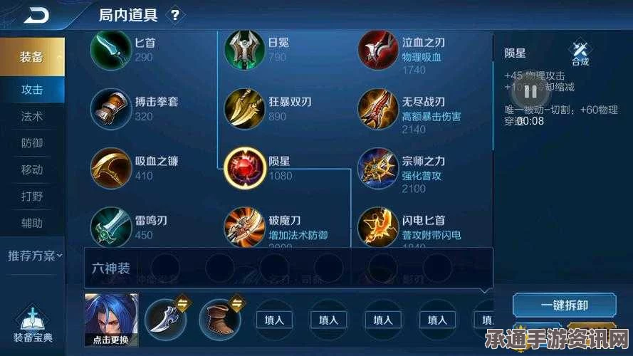 王者荣耀S7赛季橘右京出装策略与技巧，最强六神装选择推荐