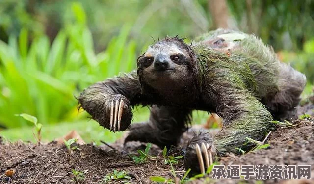 厄瓜多尔树懒宝宝高速紧抓护栏，生存挑战下的适应与保护
