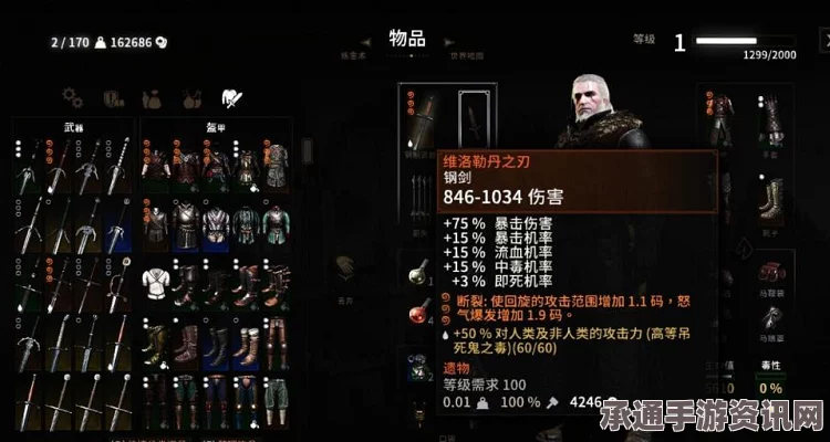 巫师3，顶级武器装备全攻略及属性图鉴