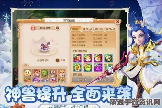 梦幻西游手游四月新版本解析，神兽数值调整深度解读与技巧详解
