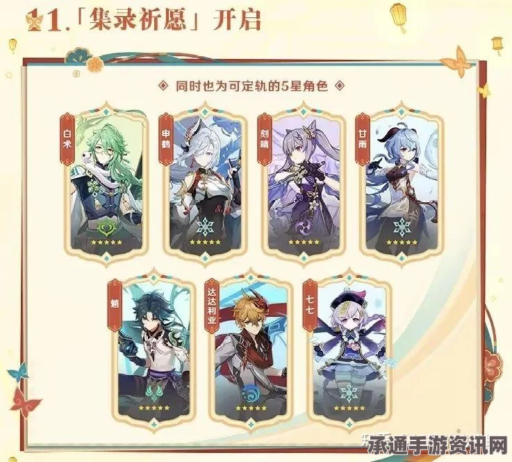 原神4.6版本角色卡池详解，角色介绍与抽取技巧
