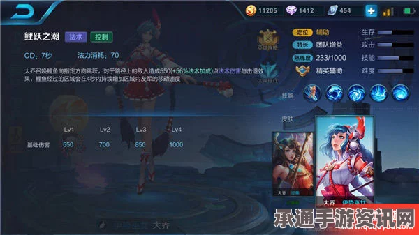王者荣耀大乔技能深度解析与加点攻略，掌握技巧，成为战场掌控者