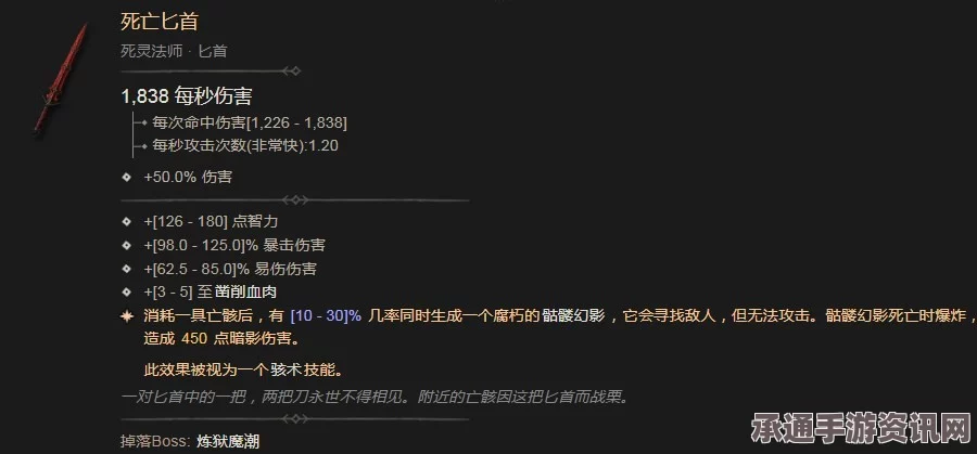暗黑破坏神4，死亡匕首的奥秘与技巧解析