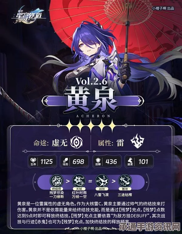 崩坏星穹铁道黄泉技能机制详解与技能分析—技巧方法大揭秘