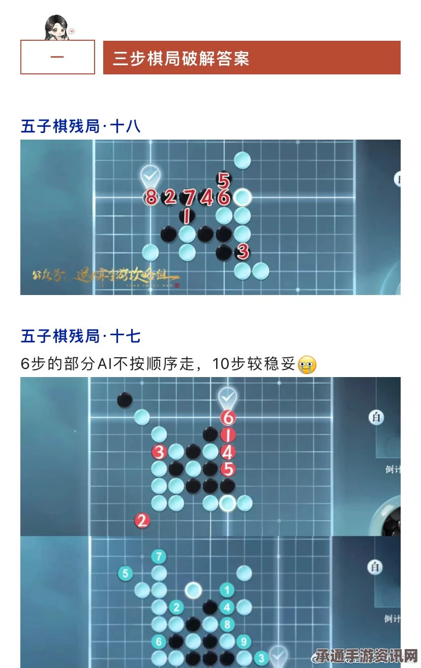 逆水寒手游五子棋残局十九攻略详解与问答环节